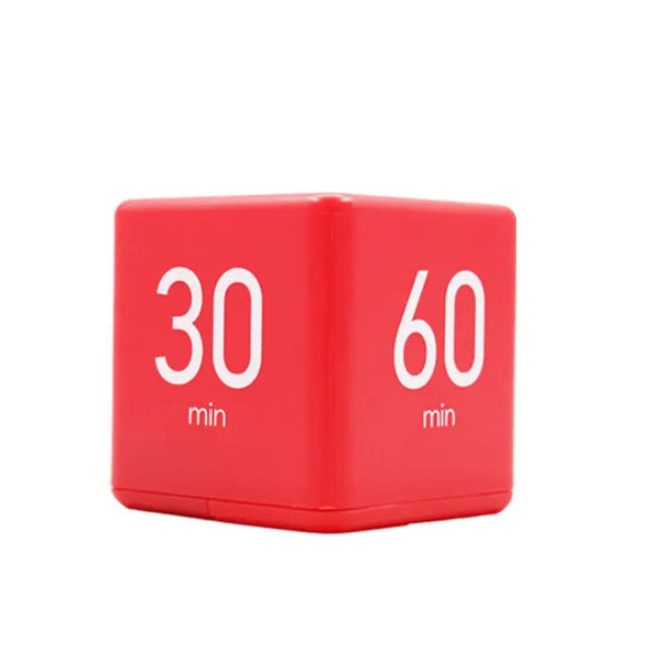 Kitchen Timer Cube Flip Digital Pomodoro Management Study Visual Countdown Desk Accessories Gravity Red 1 Piece Timers