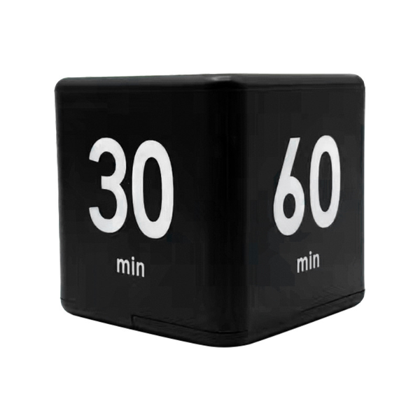 Kitchen Timer Cube Flip Digital Pomodoro Management Study Visual Countdown Desk Accessories Gravity Black 1 Piece Timers