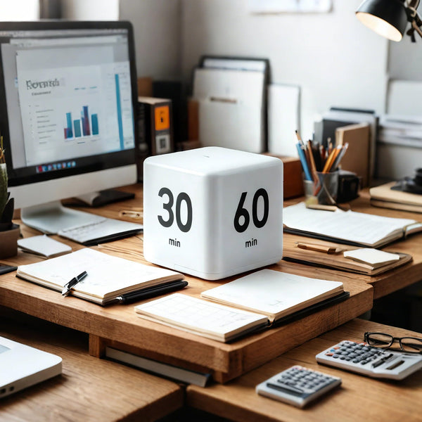 Kitchen Timer Cube Flip Digital Pomodoro Management Study Visual Countdown Desk Accessories Gravity Black 1 Piece Timers