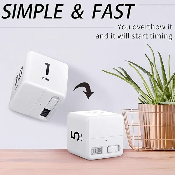 Gravity Sensor Flip Cube Kitchen Timer With 15 60 Minute Settings Timers