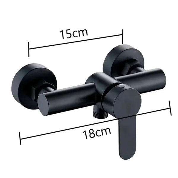 Shower Tap Mixer Matte Black Bathroom Surface Mounted Single Lever Sanitary Accessories Modern Design 1 Piece Shower Taps & Thermostats