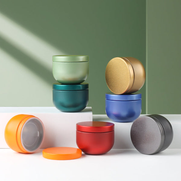 Tea Box Mini Caddy Large Storage Container Small Round Tin Coffee Food Storage Containers