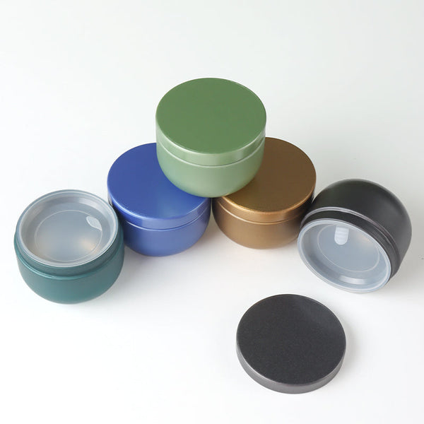 Tea Box Mini Caddy Large Storage Container Small Round Tin Coffee Food Storage Containers