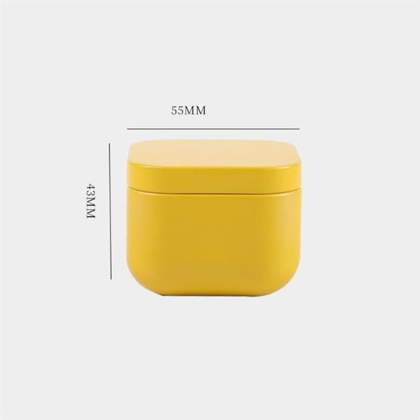Tea Box Square Tin Container Caddy Metal Candy Food Storage Containers