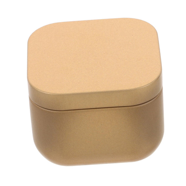 Tea Box Square Tin Container Caddy Metal Candy Food Storage Containers