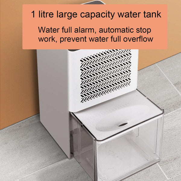 Dehumidifier Has A Transparent 1 Liter Water Tank Is Quiet In Use And Automatic Shut Off Function. It Suitable For Indoor Spaces Such As Basements Bat