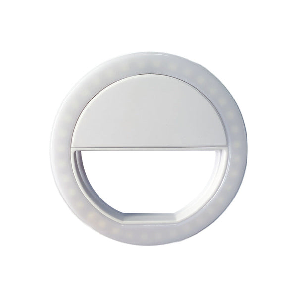 Rechargeable Clip On Ring Light For Phones 3 Modes White Selfie Lights