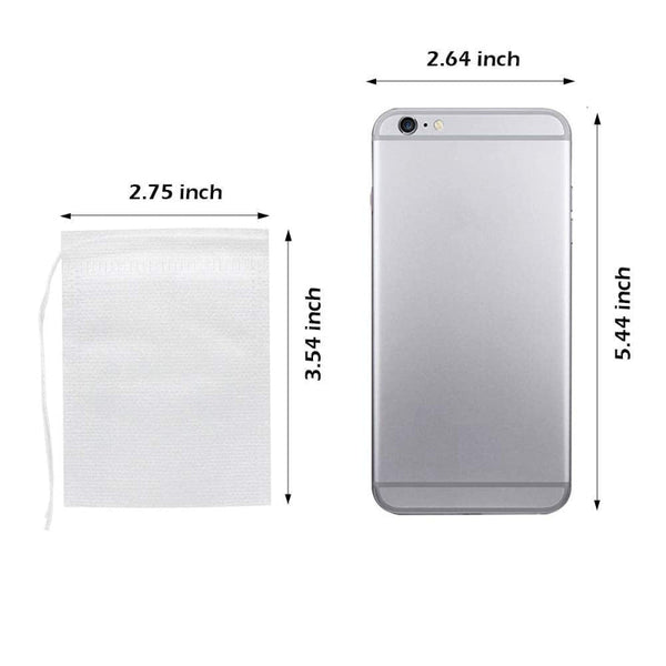 400 Pack White 7X9cm Empty Drawstring Tea Filter Bags For Loose & Coffee Tea Infusers