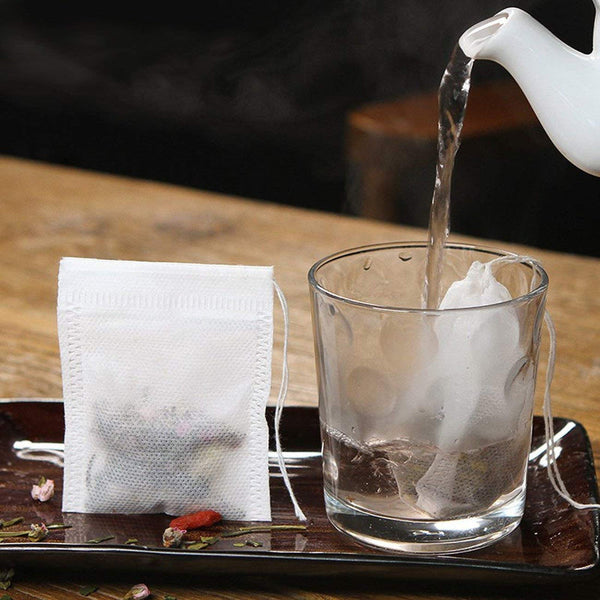 400 Pack White 7X9cm Empty Drawstring Tea Filter Bags For Loose & Coffee Tea Infusers