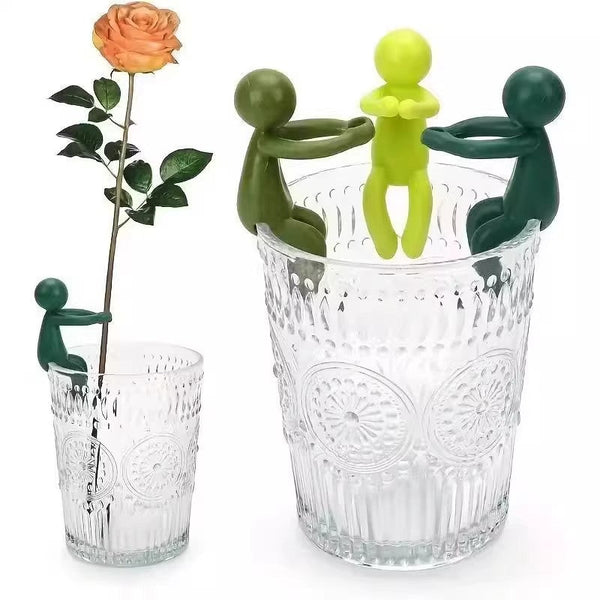 Plant Clamps Flower Support Vase Decoration Stem Holder Clips Climbing Aid Plants Funny Figurines Houseplant Accessories Arranging Cut Flowers Green S