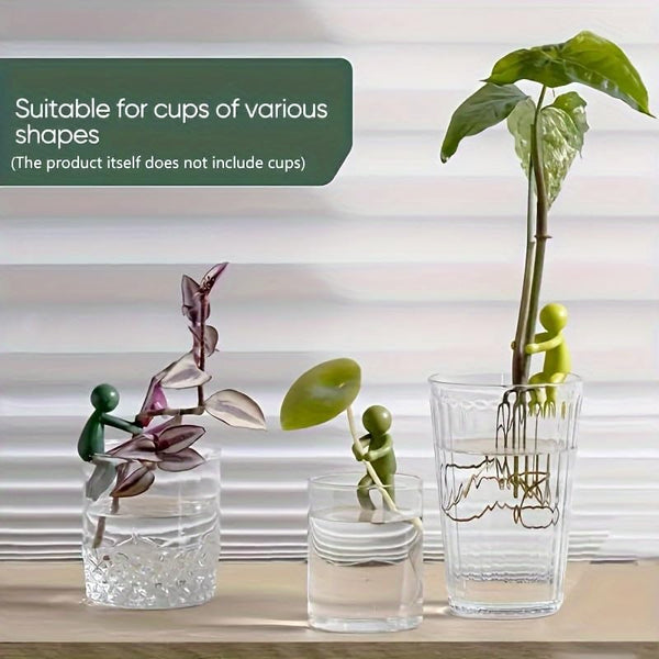Plant Clamps Flower Support Vase Decoration Stem Holder Clips Climbing Aid Plants Funny Figurines Houseplant Accessories Arranging Cut Flowers Green S