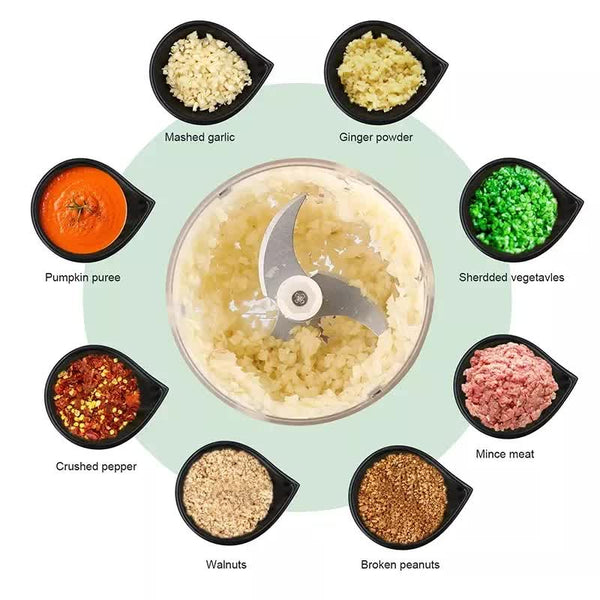 Garlic Press Ginger Set Stainless Steel Cutter Peeler Durable & Dishwasher Safe Cordless Electric Garlic Presses