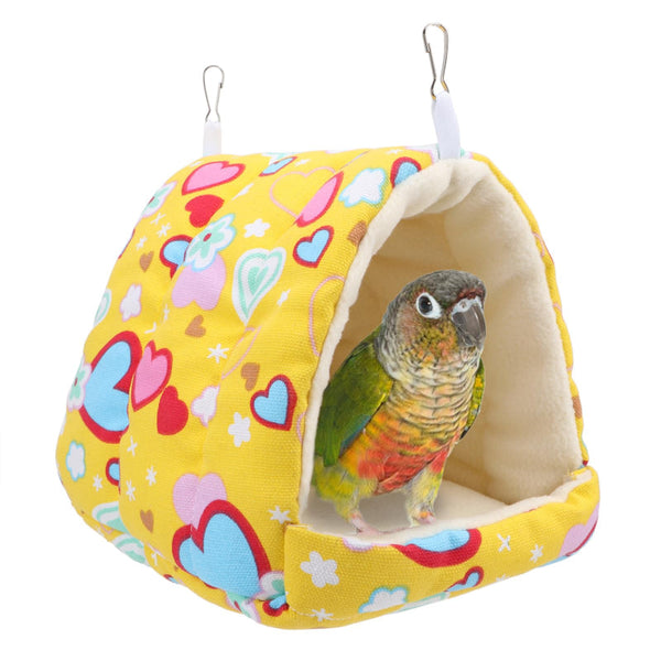 Bird Hammock Sleeping Nest Tent Cage Accessories Parrot Toys Parakeet Plush House Lovebird atiel Canary Bag Yellow 1 Piece Birds Toys