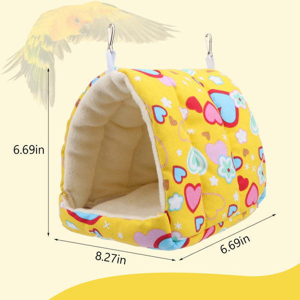 Bird Hammock Sleeping Nest Tent Cage Accessories Parrot Toys Parakeet Plush House Lovebird atiel Canary Bag Yellow 1 Piece Birds Toys