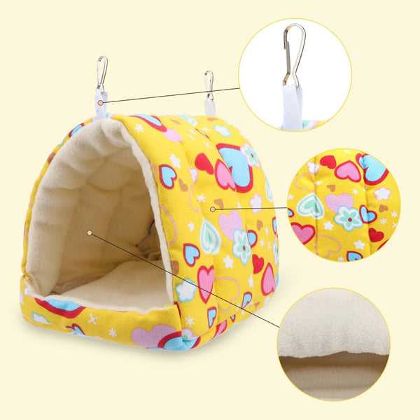 Bird Hammock Sleeping Nest Tent Cage Accessories Parrot Toys Parakeet Plush House Lovebird atiel Canary Bag Yellow 1 Piece Birds Toys