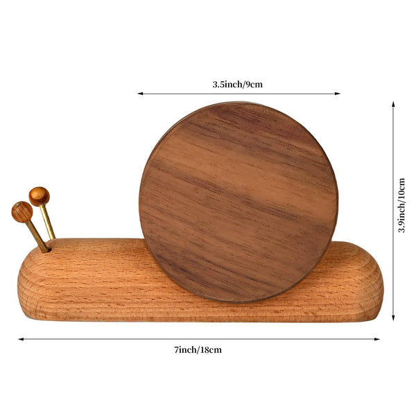 Glass With Holder Snail Design Table Decoration Kitchen Accessories Home Gift Brown 5 Pieces Coasters