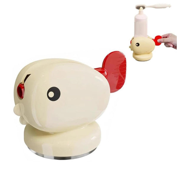 Toothpaste Tube Squeezer Roller Holder Press Dispenser Children Bathroom Gadgets Key Fish Design Beige 1 Piece Other Bathroom Accessories