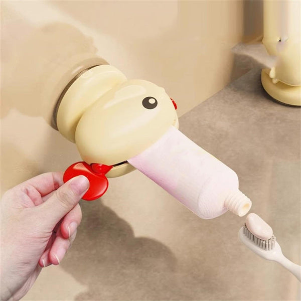 Toothpaste Tube Squeezer Roller Holder Press Dispenser Children Bathroom Gadgets Key Fish Design Beige 1 Piece Other Bathroom Accessories