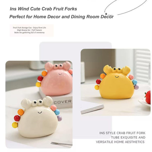 White Crab Figurine Home Decor Accent Table Decoration 1 Piece Sculptures & Figurines