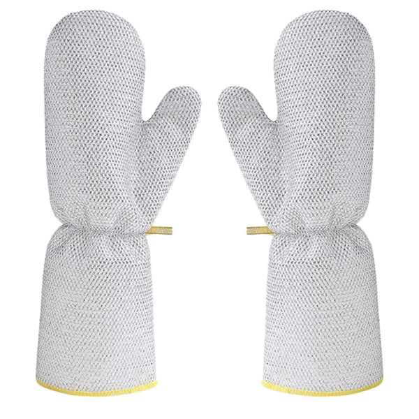 Oven Mitts Bbq Gloves Heat Resistant Pot Holders Kitchen Grill Cooking Baking Utensils Non Slip Gray 2 Pieces Barbecue Accessories
