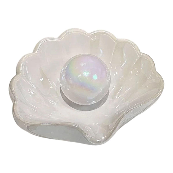 Ceramic Seashell Soap Dish Luxury Bathroom Accessory Mother Of Pearl White Soap Dishes & Dispensers