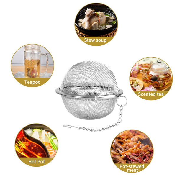 2 Piece Stainless Steel Tea Infuser Strainer For Loose Leaf Colanders Strainers & Sifters