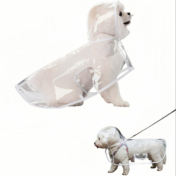 Dog Raincoat Waterproof Coat Transparent Poncho Clothing Suit Hooded Jacket Accessories Walking Supplies Outdoor Pet 1 Piece Dog Clothing & Shoes