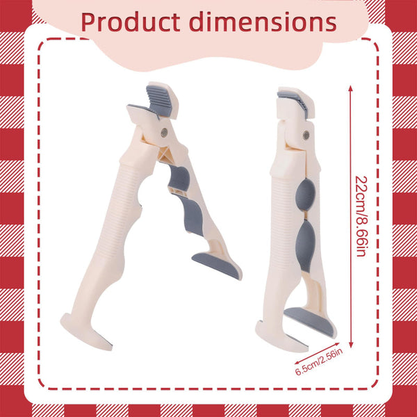 2 Piece Beige Anti Slip Hot Dish Gripper For Kitchen & Airfryer Tongs