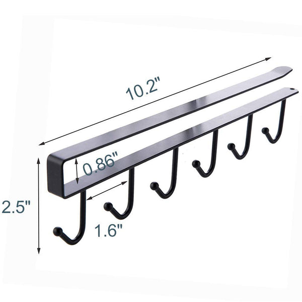 Black Kitchen Hanging Rack Organizer Set Of 2 Racks & Holders