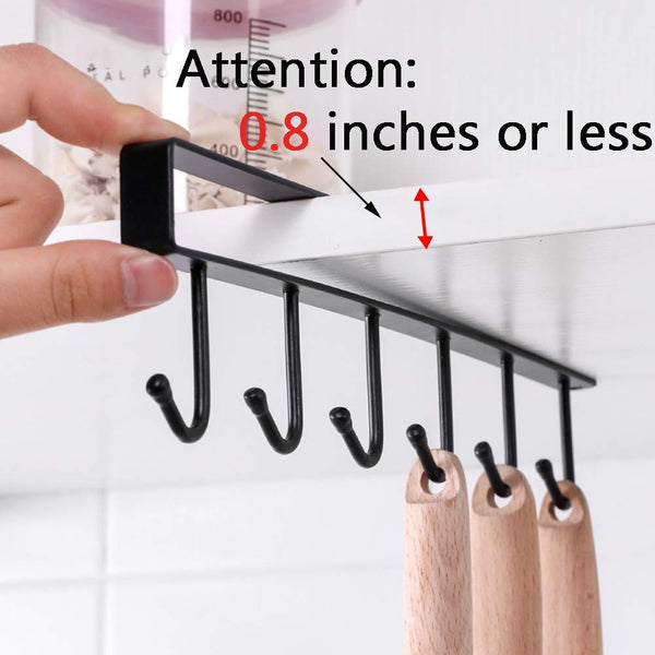 Black Kitchen Hanging Rack Organizer Set Of 2 Racks & Holders
