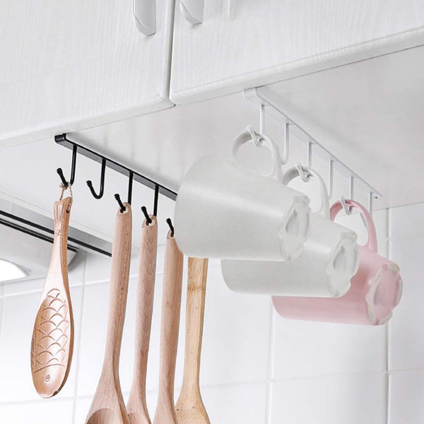 Black Kitchen Hanging Rack Organizer Set Of 2 Racks & Holders