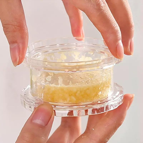 Garlic Press Cutter Grater Ginger Mill Herb Grinder Crusher Kitchen Gadget Manual Twist System Aid Chopper Dishwasher Safe Transparent 1 Piece Garlic