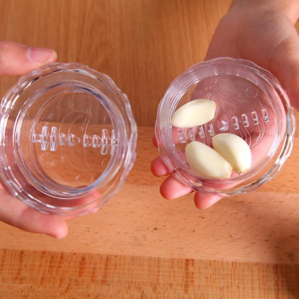 Garlic Press Cutter Grater Ginger Mill Herb Grinder Crusher Kitchen Gadget Manual Twist System Aid Chopper Dishwasher Safe Transparent 1 Piece Garlic