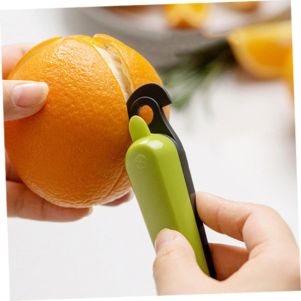 Orange Peeler Citrus Fruit Kitchen Tool Grapefruit Opener Remover Plastic Peeling Knife Accessories Handy Utensils Preparation Mandarin Yellow And Gre