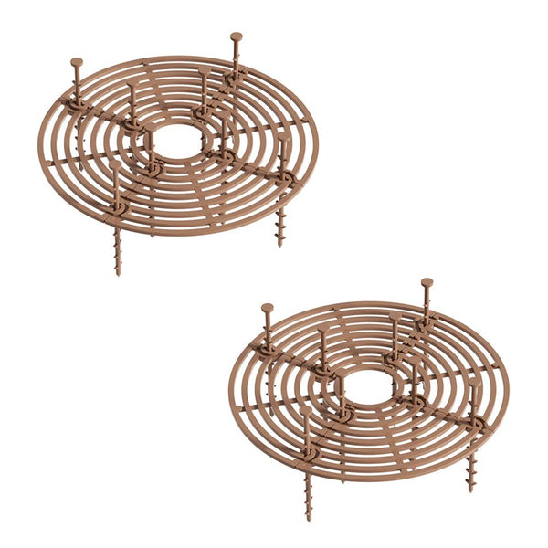 2 Piece Brown Flower Pot Grid Cat Repellent Plant Protector Plant Ties & Supports