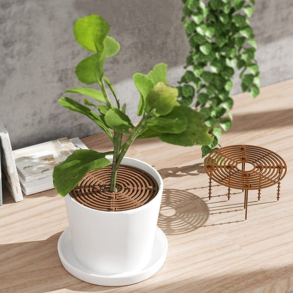 2 Piece Brown Flower Pot Grid Cat Repellent Plant Protector Plant Ties & Supports