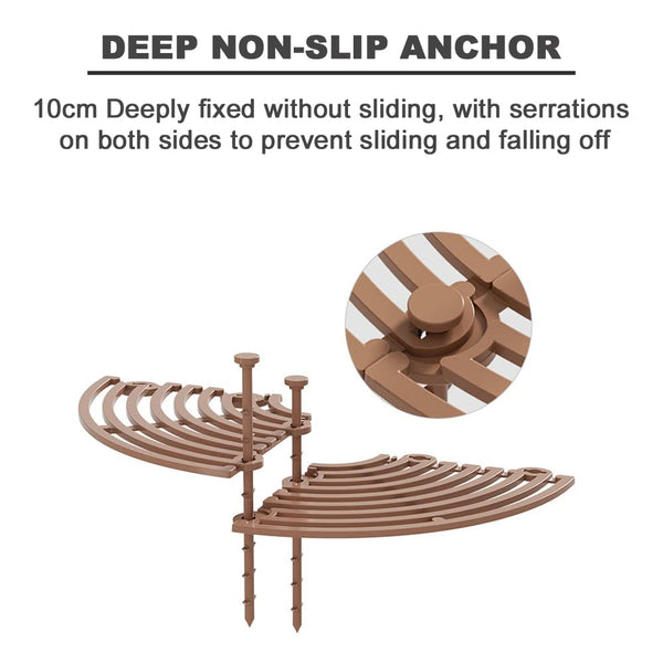 2 Piece Brown Flower Pot Grid Cat Repellent Plant Protector Plant Ties & Supports