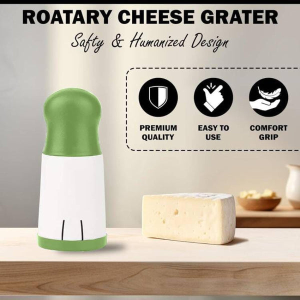 Cheese Mill Grater Parmesan Herb Manual Nut Grinder Chocolate Kitchen Aid Rotating Utensils Stainless Steel Blades Hard Dishwasher Safe White And Gree