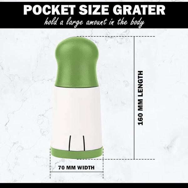 Cheese Mill Grater Parmesan Herb Manual Nut Grinder Chocolate Kitchen Aid Rotating Utensils Stainless Steel Blades Hard Dishwasher Safe White And Gree