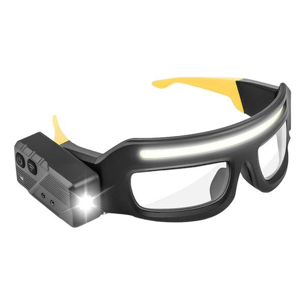 Rechargeable Led Headlamp Safety Glasses With Light Reading Lamp Flashlight Work Walking Running Diy Gift For Men Night Camping Fishing Usb Black 1 Pi