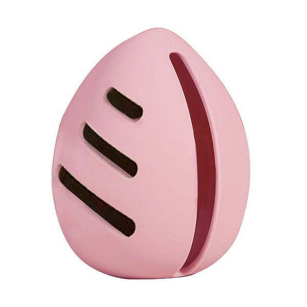 Makeup Sponge Holder Beauty Case Organizer Storage Box Egg Travel Cosmetic Accessories Gift For Women Toiletry Bag Protective Cover Silicone Nude Pink