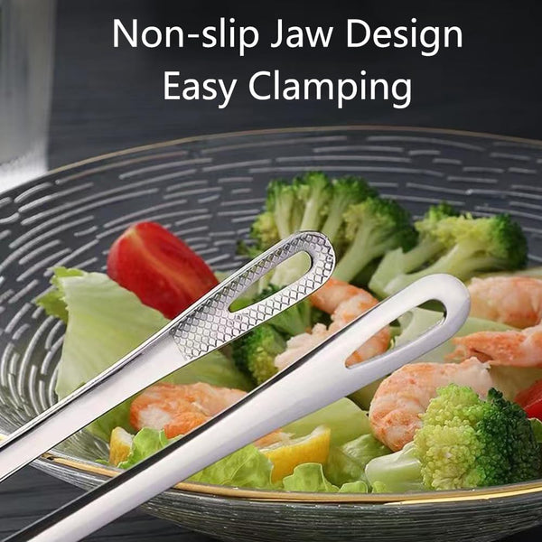 Meat Tongs Barbecue Kitchen Serving Cooking Tweezers Grill Gourmet Bbq Accessories Chef Utensils Turning Korean Professional Stainless Steel Gold 2 Pi