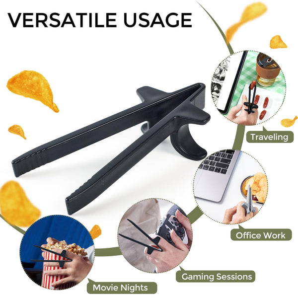 Finger Snack Tongs Reusable Gadget For Gamers Chopsticks