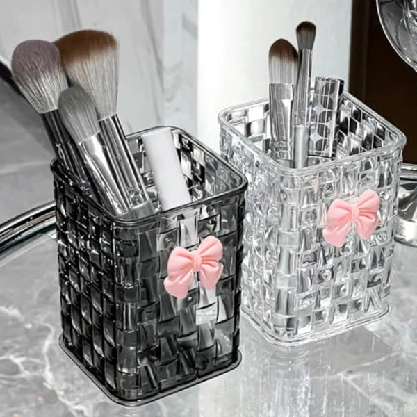Desk Organizer Storage Basket Box Accessories Pen Tray Bathroom Cabinet Furniture Bow Transparent White 1 Piece Storage Bins & Baskets