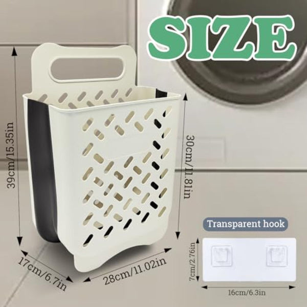 Laundry Basket Folding Wall Shelf Bath Bathroom Rack Storage Organizer Foldable Silicone Furniture Toilet Black 1 Piece Laundry Baskets & Hampers