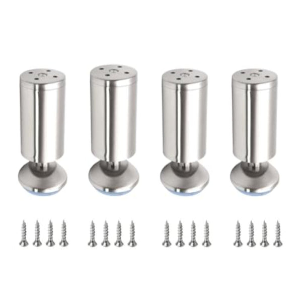 4X Stainless Steel Cabinet Legs 10Cm Adjustable Height Furniture Feet Furniture Parts