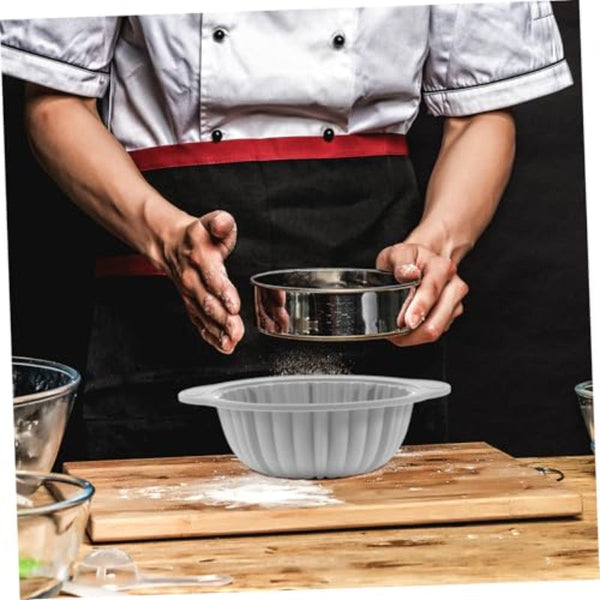 Baking Supplies Airfryer Tray Kitchen Utensils Pan Cake Molds Silicone Mat Gray Round 1 Piece Baking Trays