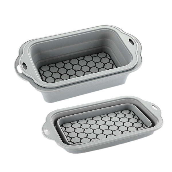 Baking Supplies Airfryer Tray Kitchen Utensils Tin Cake Tins Silicone Mat Mold Gray Rectangular 1 Piece Baking Trays