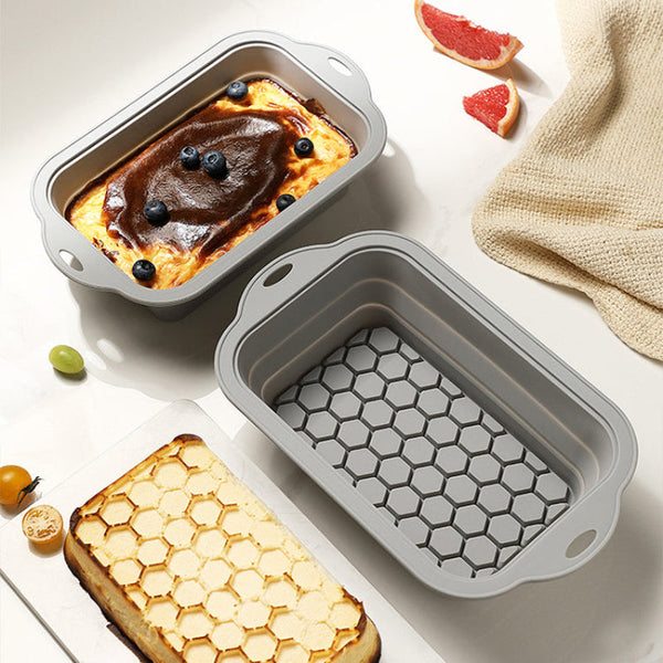 Baking Supplies Airfryer Tray Kitchen Utensils Tin Cake Tins Silicone Mat Mold Gray Rectangular 1 Piece Baking Trays