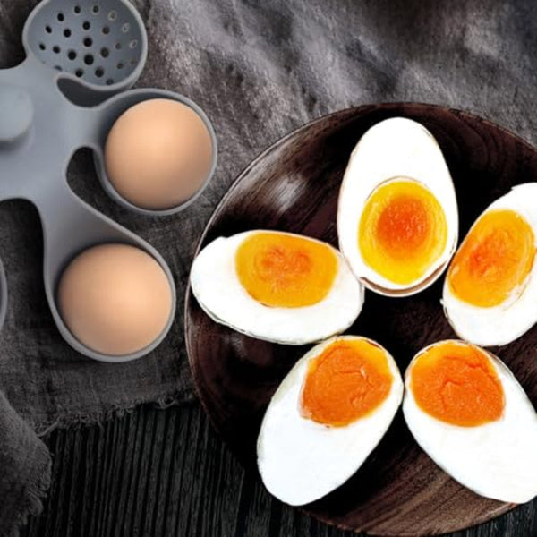 Egg Cooker Baking Supplies 6 Eggs Carton Kitchen Utensils Mold Silicone Gray 1 Piece Other Kitchen Gadgets